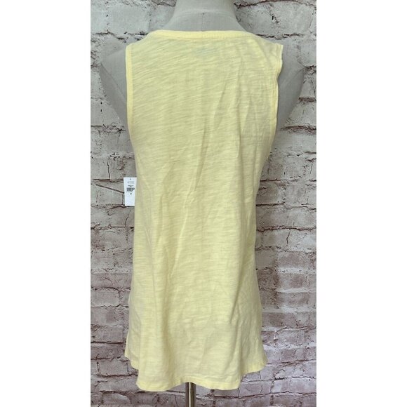 Old Navy Everywear Womens Size XS Sleeveless Pullover Tank Top Cotton Yellow NEW - Picture 4 of 4